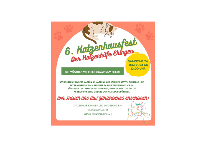 6. Katzenhausfest Ehinger Katzenhilfe e.V.