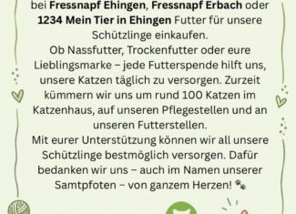 Wir freuen uns über Futterspenden